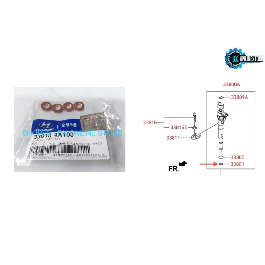 Washer - Fuel Injector (1PC) = Hyundai Starex A2 #338134A100 | Shopee ...
