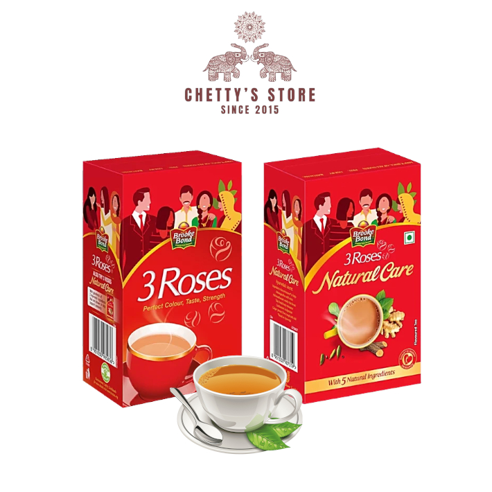 (IMPORTED) ORIGINAL BROOKE BOND 3 ROSES TEA / NATURAL CARE MASALA TEA ...