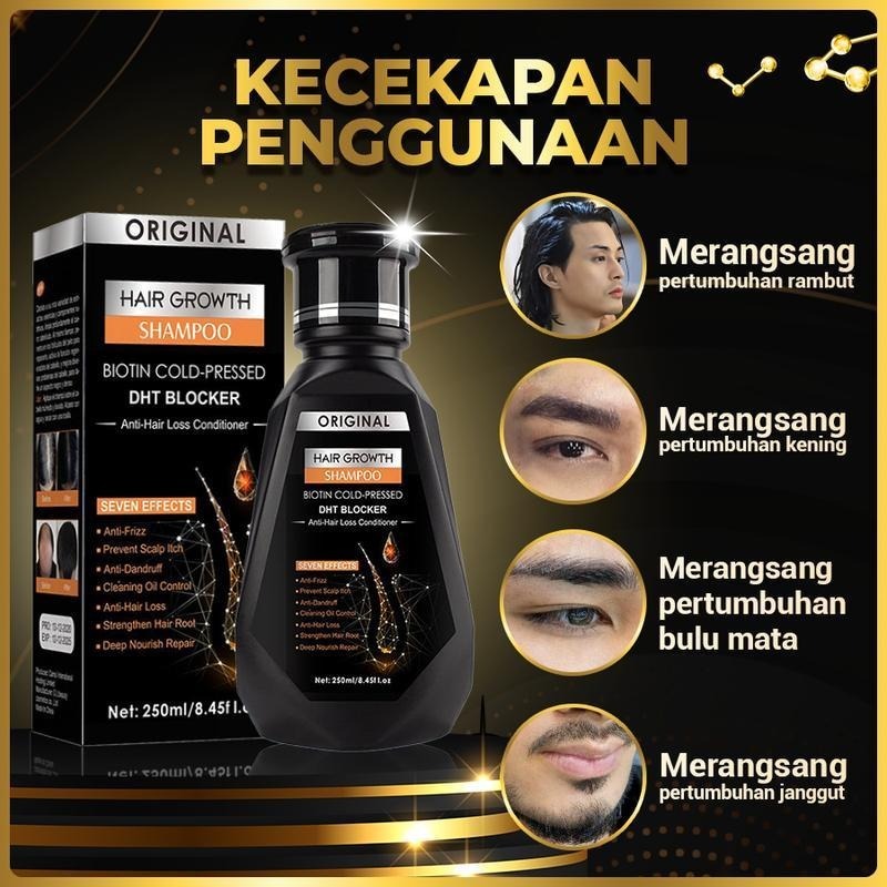 original ginger shampoo rambut gugur hair growth serum anti hair fall ...