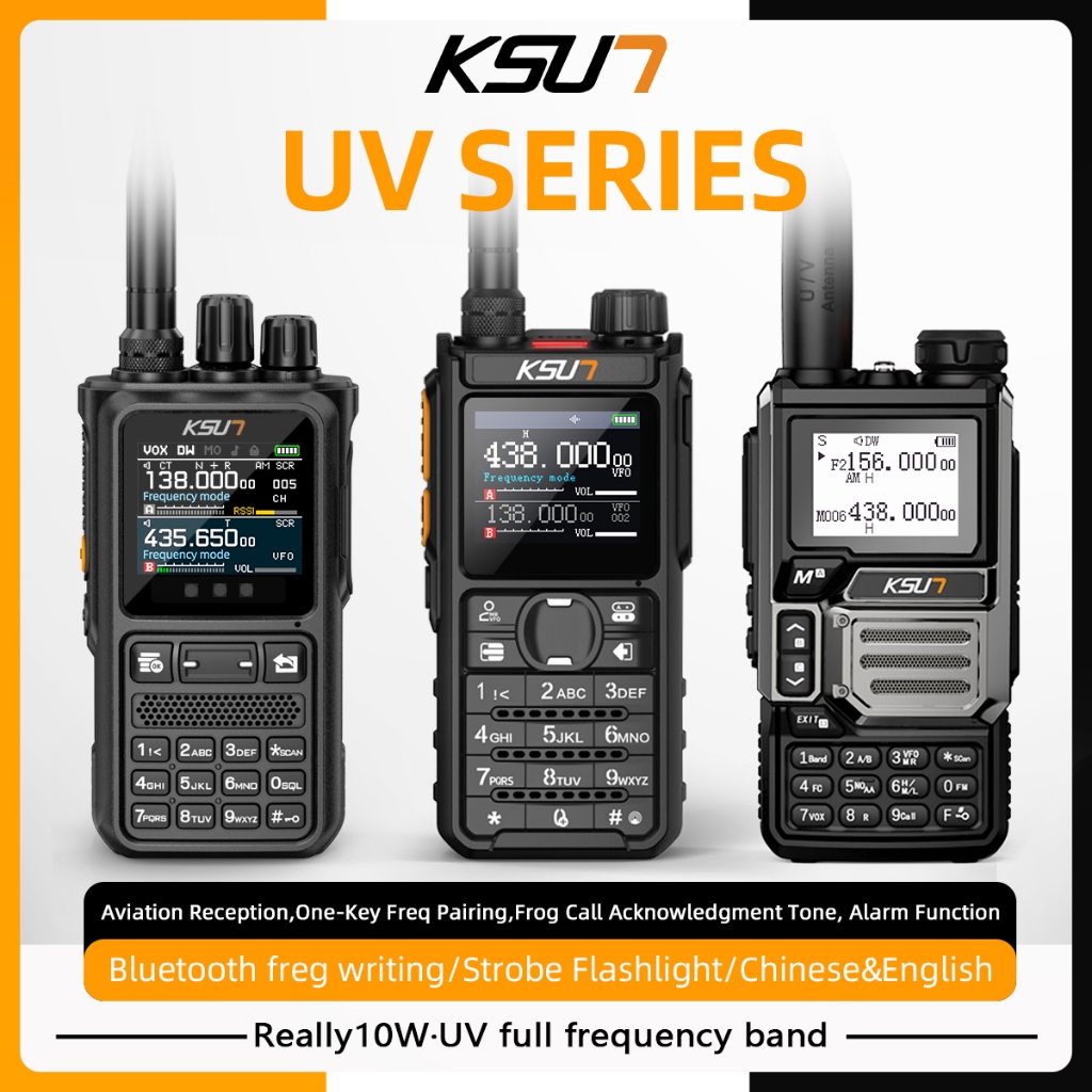 KSUN Walkie Talkie ALL Band Dual Band Ham Two Way Radio long range air ...