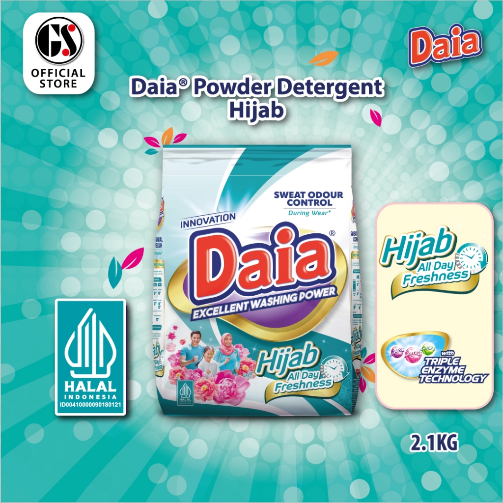DAIA Powder Detergent Fresh Hijab 2.1kg | Shopee Malaysia
