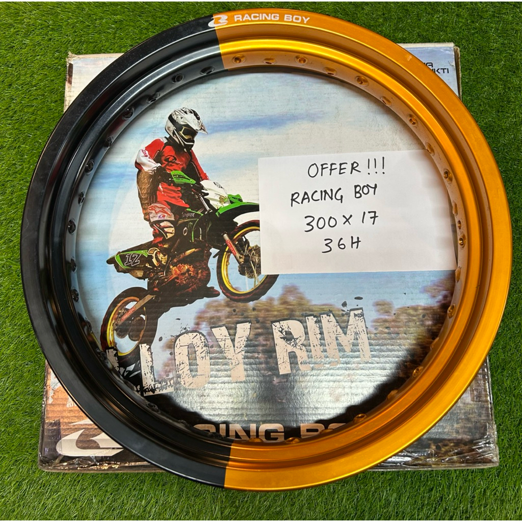 RACING BOY {100% ORIGINAL} ALLOY RIM 36H 3.00X17 3.50X17 4.25X17 4 ...
