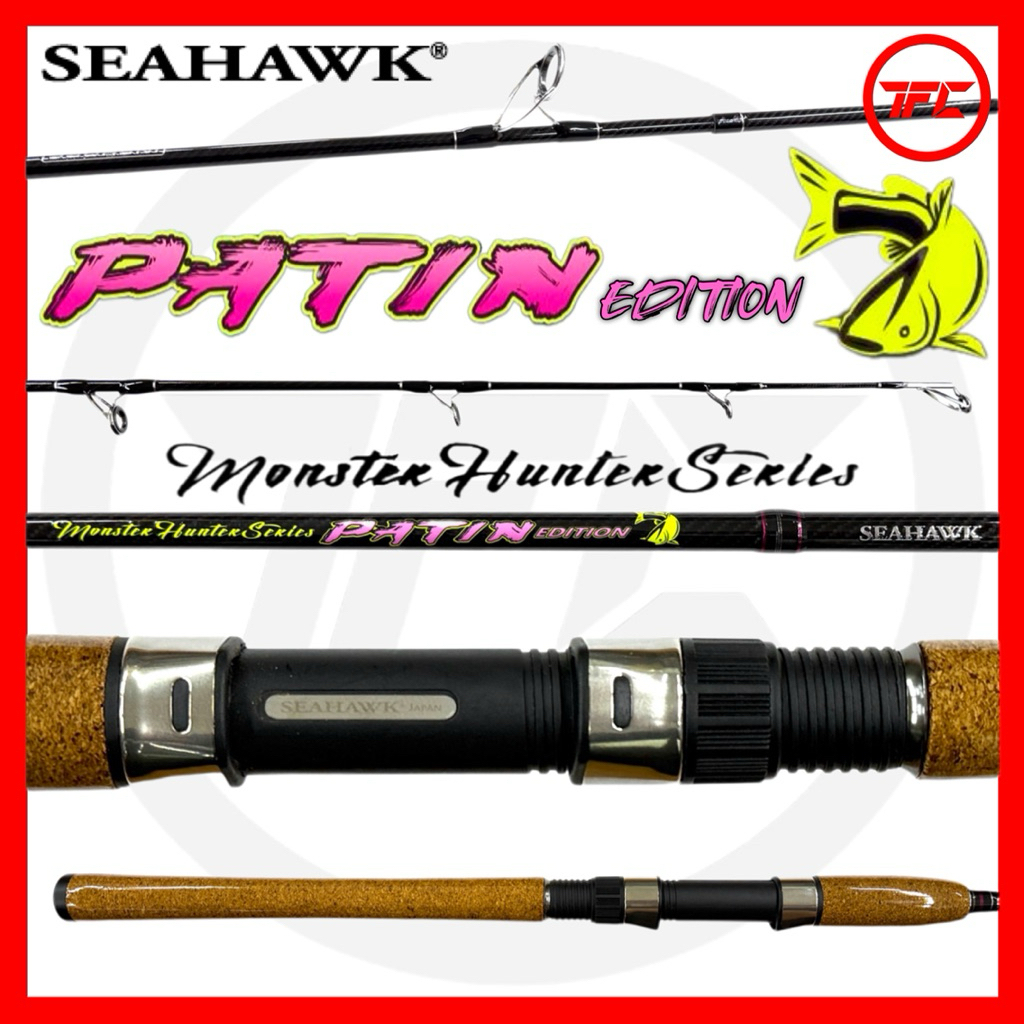 SEAHAWK Monster Hunter Patin Edition Spinning Rod Joran Pancing Kolam ...