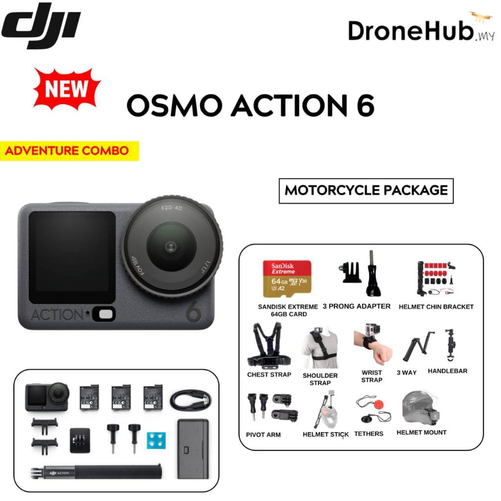New Lauch | DJI Osmo Action 6 | 1/1.1 CMOS Action Camera | Shopee Malaysia
