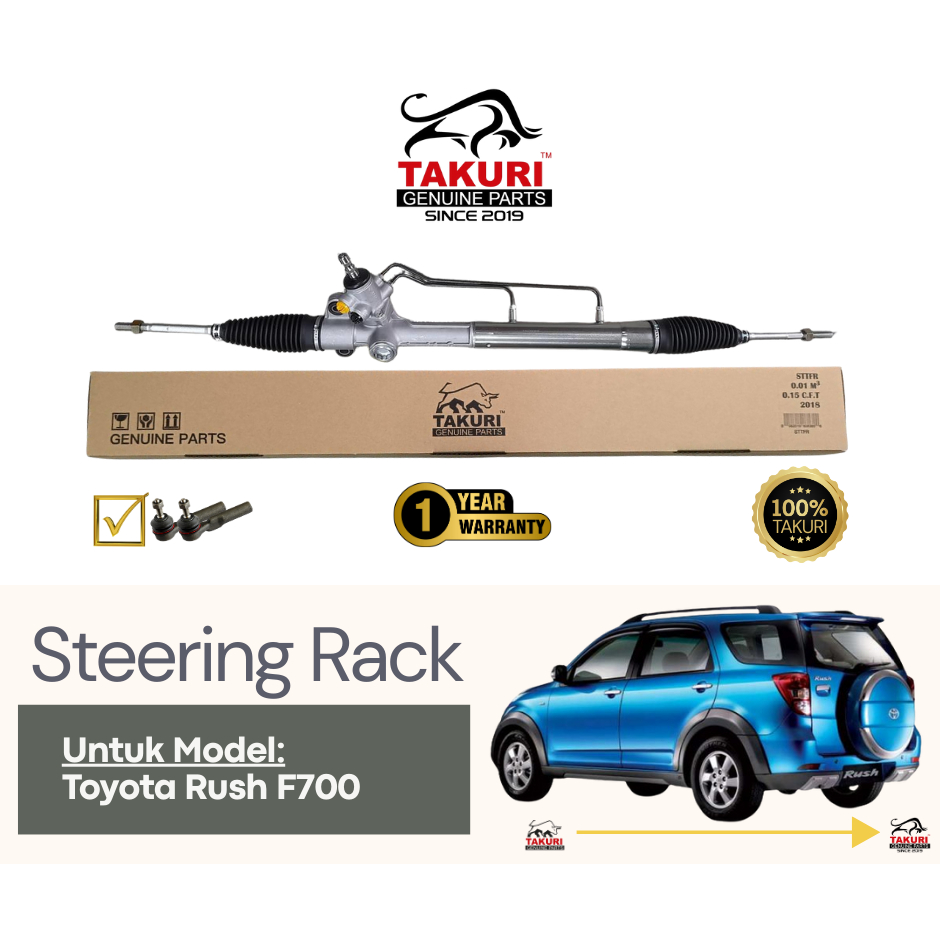 TAKURI Steering Rack / RAK STERENG for Toyota Rush F700 (1 Year ...