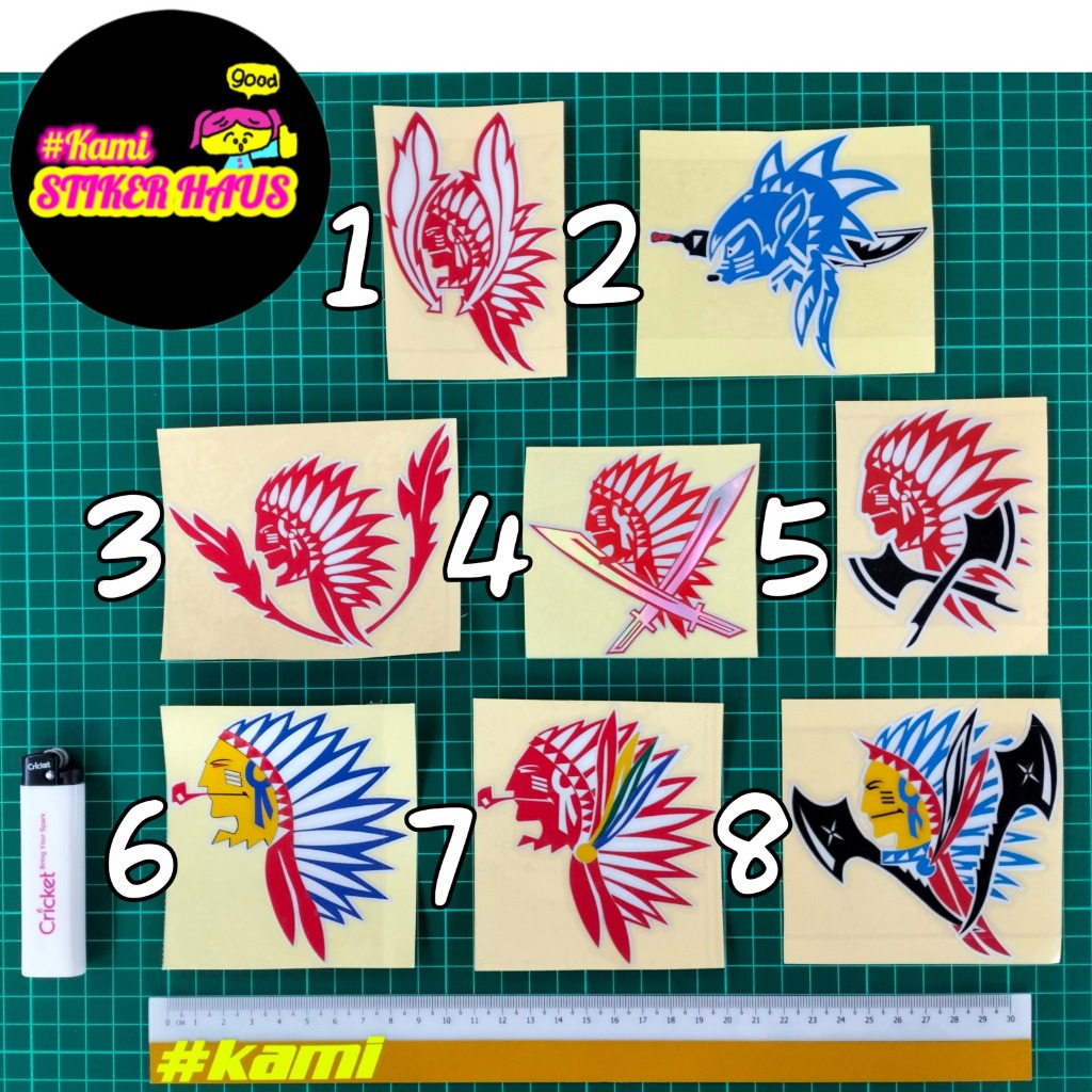 Apachee Designs / Apache Pedang / Daun Sticker Cutting Overlapping ...