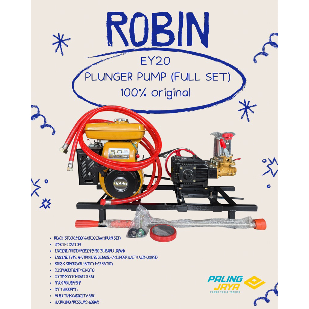 Robin EY20 Plunger Pump Heavy Duty (Full Set )[ 100%Original | Shopee ...