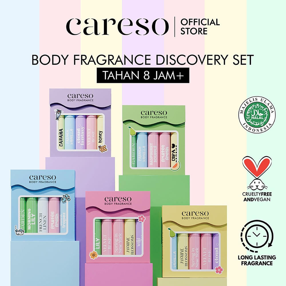 CARESO Body Fragrance Discovery Set 5ml x 5 vials | Body Mist | Halal ...