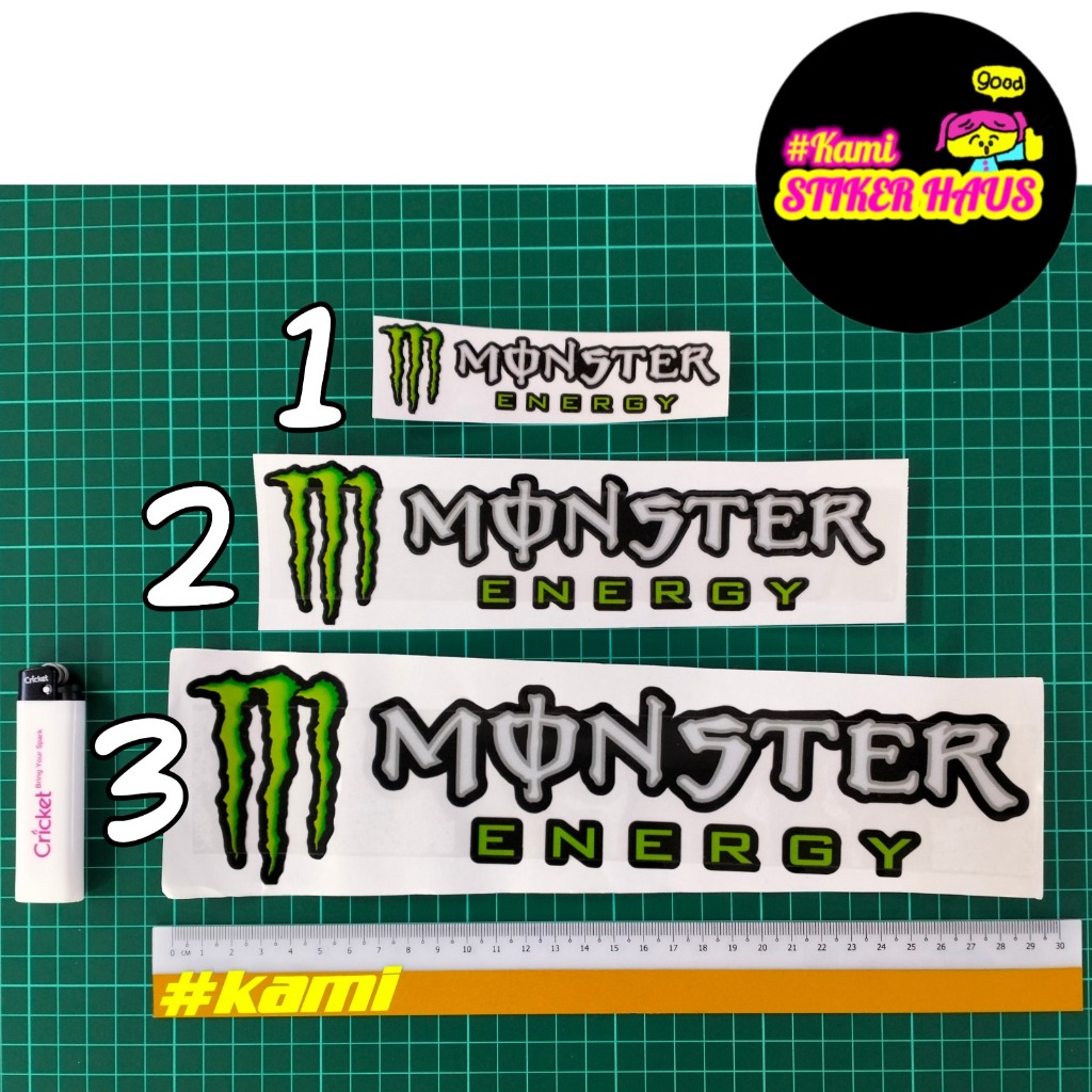 Monster Energy Sticker Reflective 3M Printing Stiker Diecut Pantulan ...