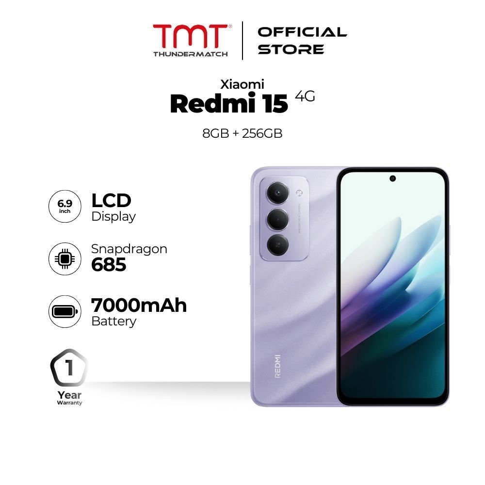 Xiaomi Redmi 15 4G Smartphone (8GB RAM + 256GB ROM)