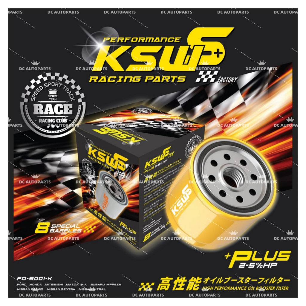 KWS PERFORMANCE HIGH FLOW ENGINE OIL FILTER INCREASE OIL PRESSURE ...