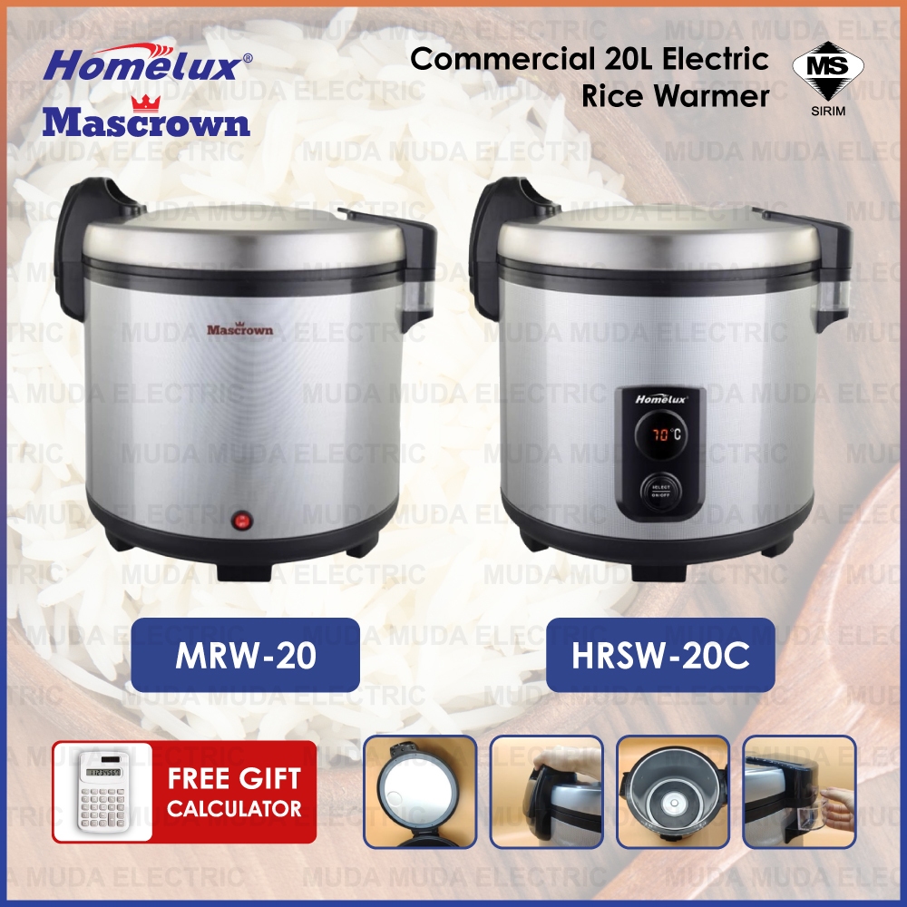 Homelux | Mascrown 20L Non Stick Commercial Electric Rice Warmer Food ...