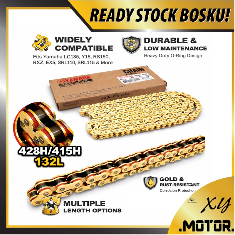 YAMAHA 415H 122L 132L HEAVY DUTY O-RING GOLD CHAIN YAMAHA 94568-H3112 ...