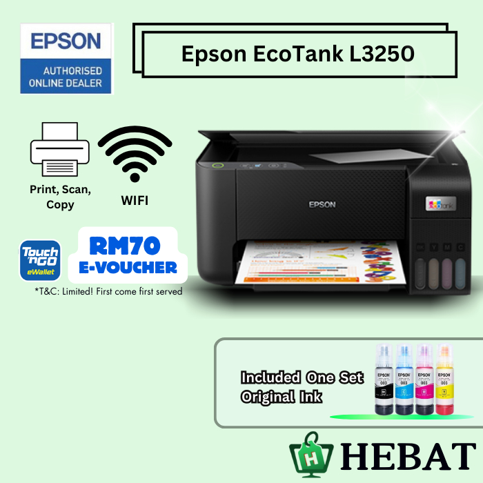 Epson EcoTank L3210/L3250 WIFI Print, Scan, Copy Printer 🔥Shocking Deal ...