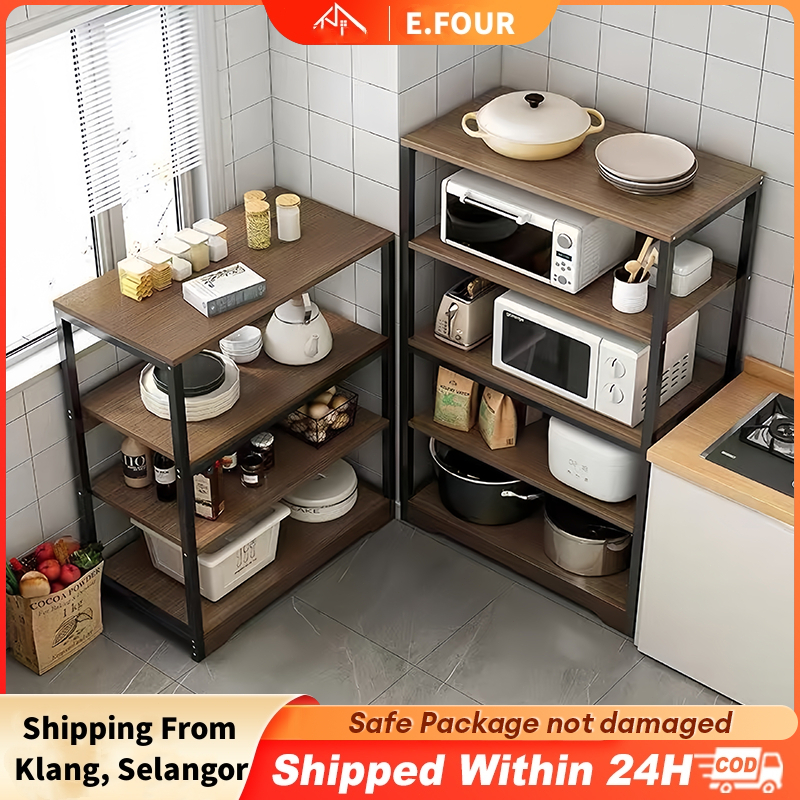 Rack Rak Dapur Microwave Oven Rack Rak Besi Serbaguna Kitchen Organizer ...