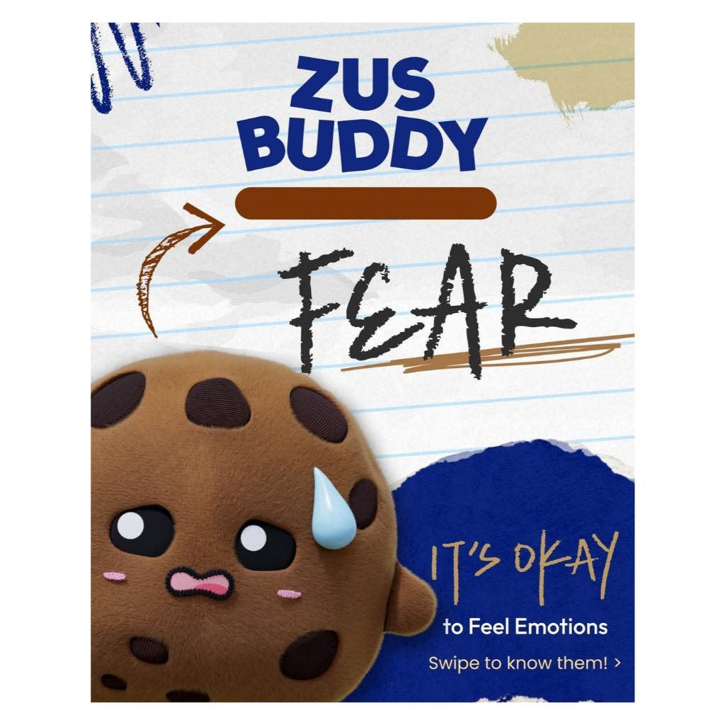 ZUS Buddy Mini Plushie Keychain Fear Emotions | Shopee Malaysia