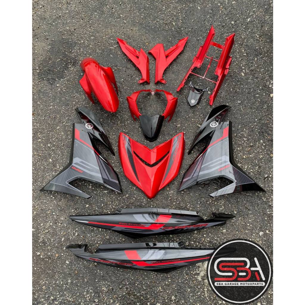 COVERSET Y15ZR V1 V2 EXCITER RC RM7 RED BLACK HITAM COVER SET BODYSET ...