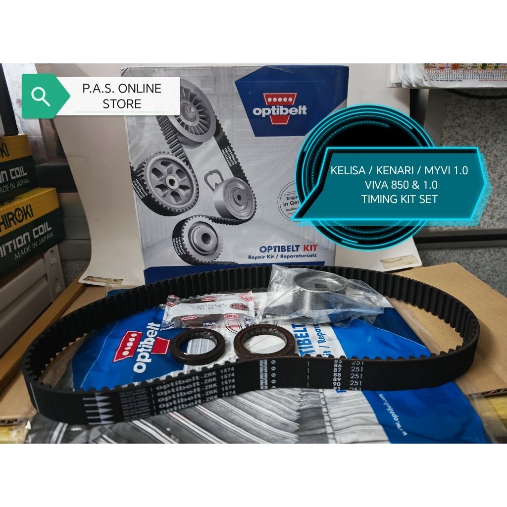 OPTIBELT TIMING KIT SET FOR PERODUA KELISA KENARI MYVI 1.0 VIVA 850 & 1 ...