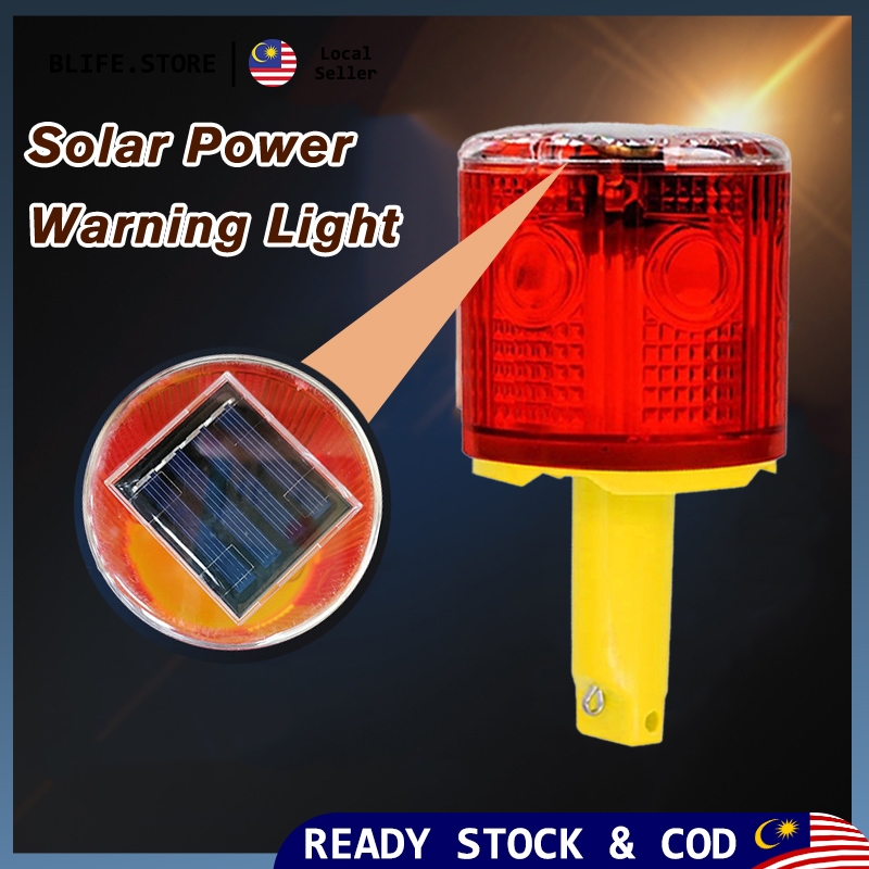 Automatic Construction Safety Flashing Light Rain Proof Solar Warning ...