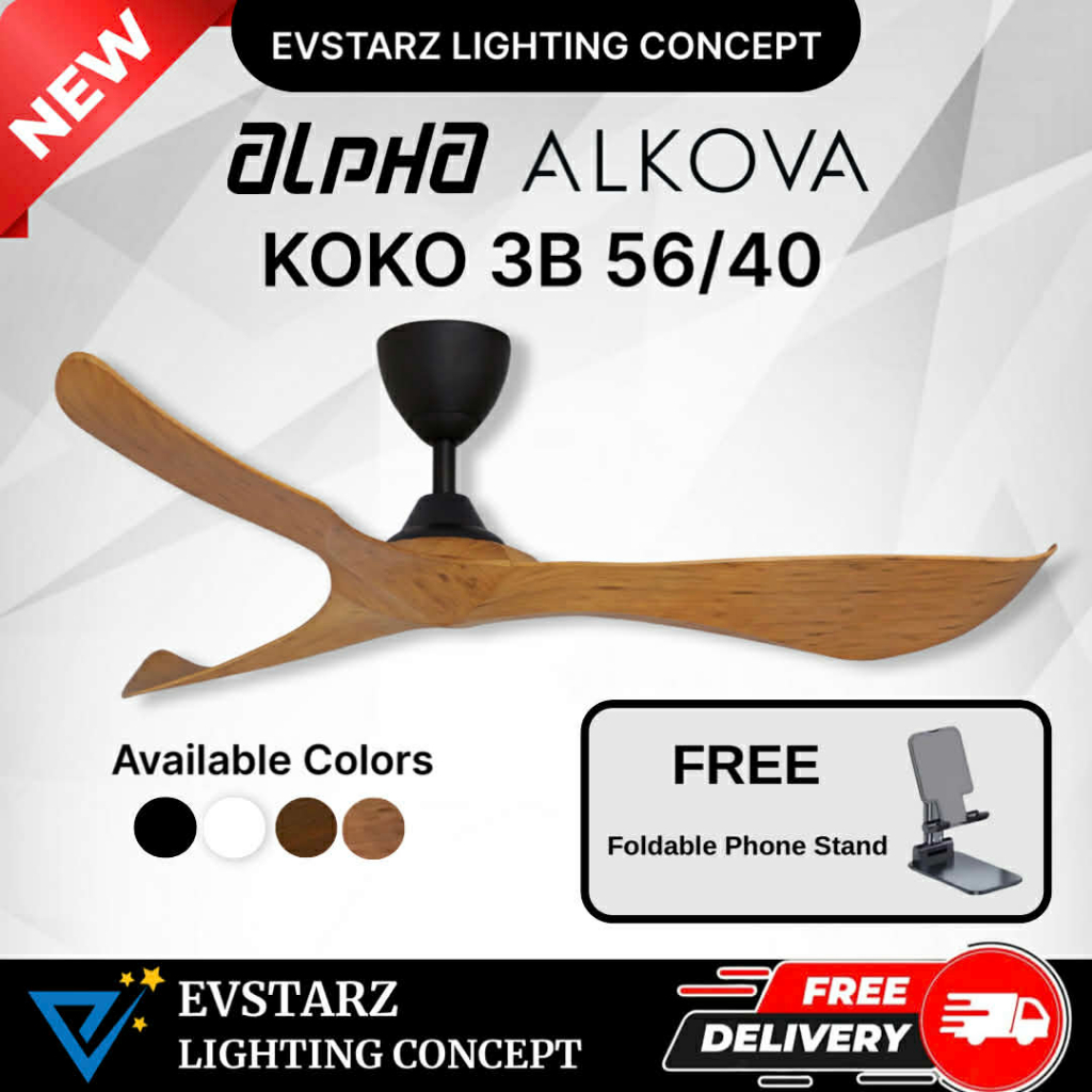ALPHA ALKOVA KOKO G2 3B 56/40 inches DC Motor Ceiling Fan with Digital ...