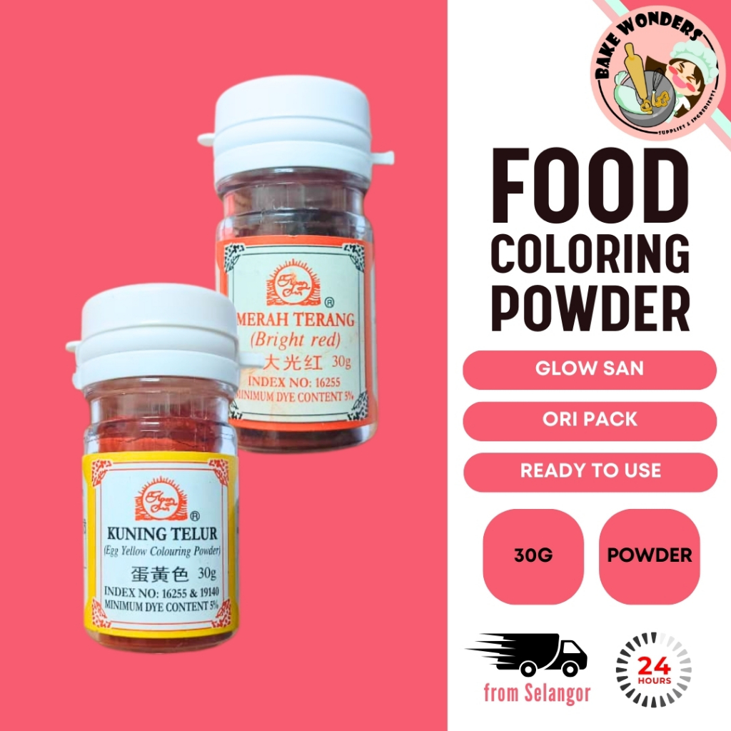 Glow San Food Coloring/Food Colouring Powder/Serbuk Pewarna Makanan ...