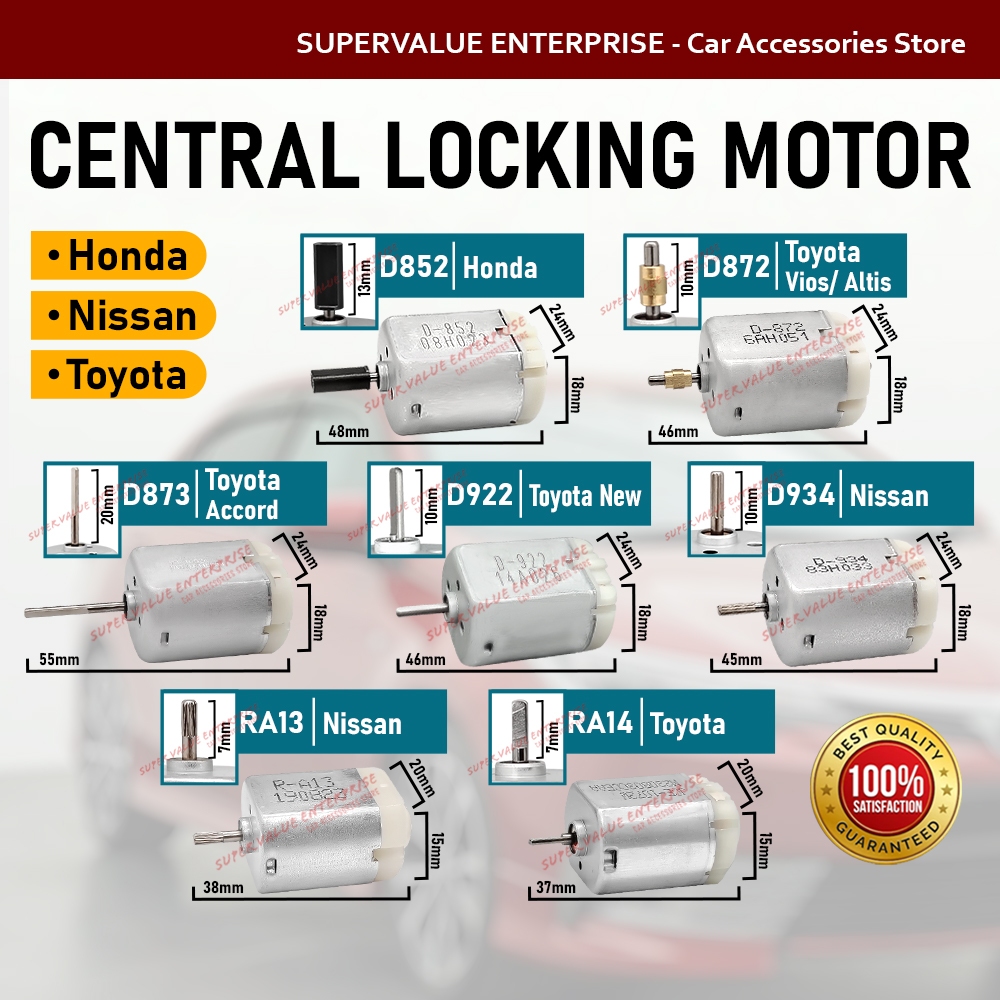 Auto Fold Motor Side Mirror Fold Central Locking Motor For Honda Nissan ...