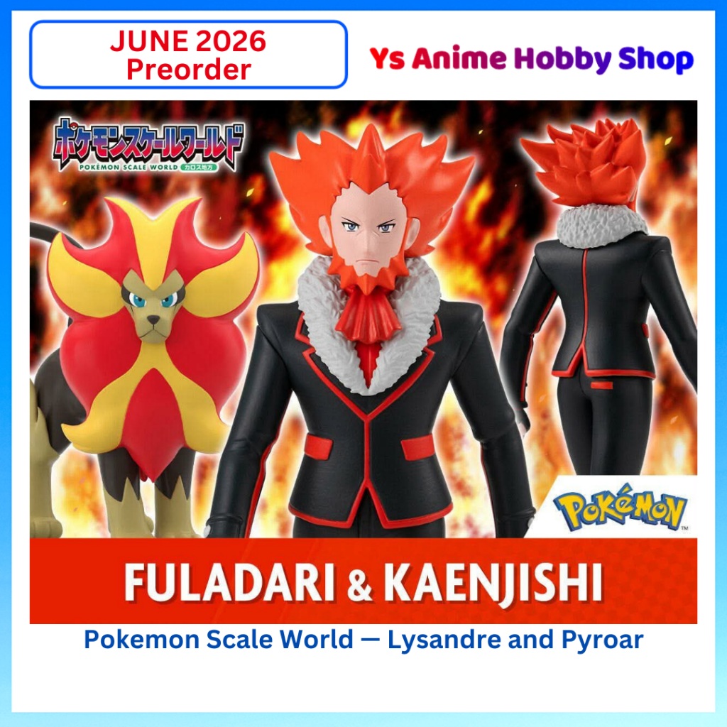 【JUNE 2026 Item Order】Bandai Pokemon Scale World Lysandre and Pyroar ...