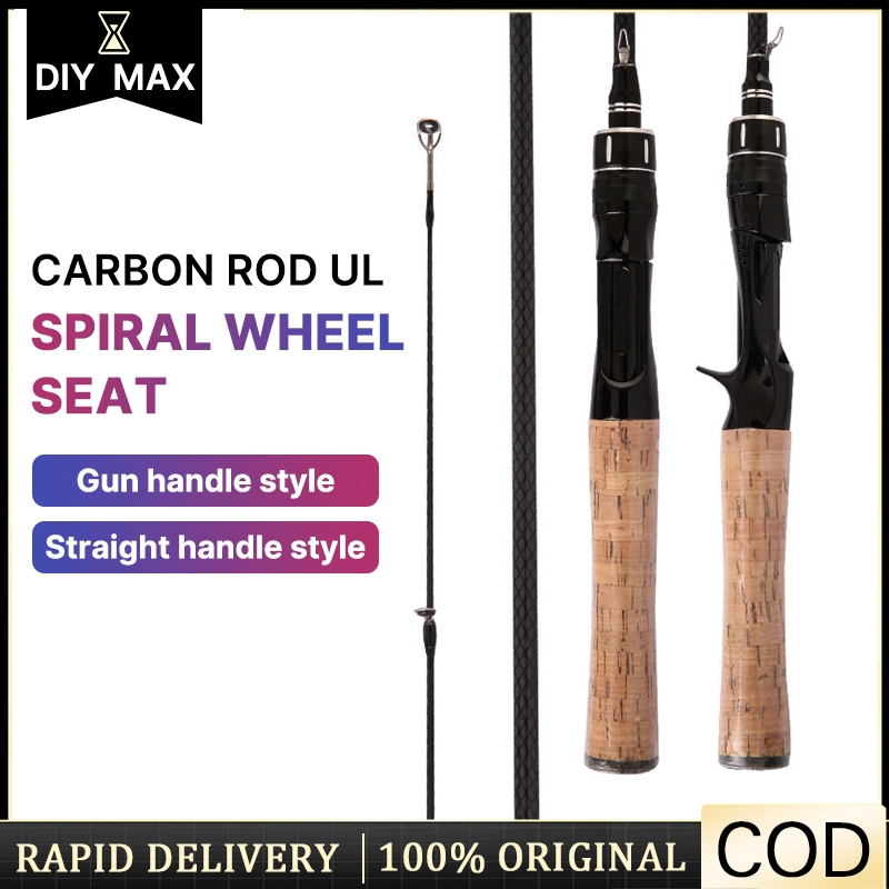 1.68M UL High Carbon Fiber Ultralight Fishing Rod - Solid Tip Casting ...