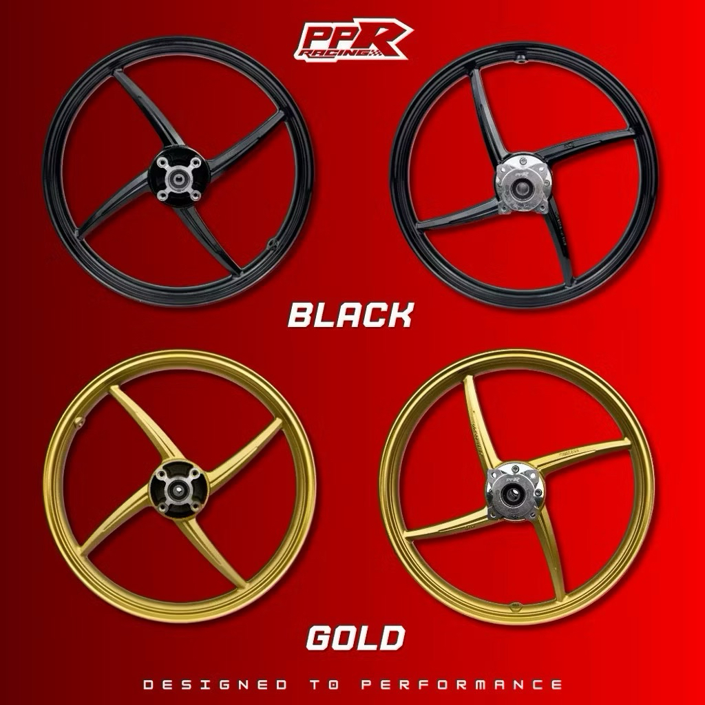 ORIGINAL PPR RACING R43 CUSTOM SPORT RIM 1.4/1.4-17 GOLD BLACK Y15 Y16 ...