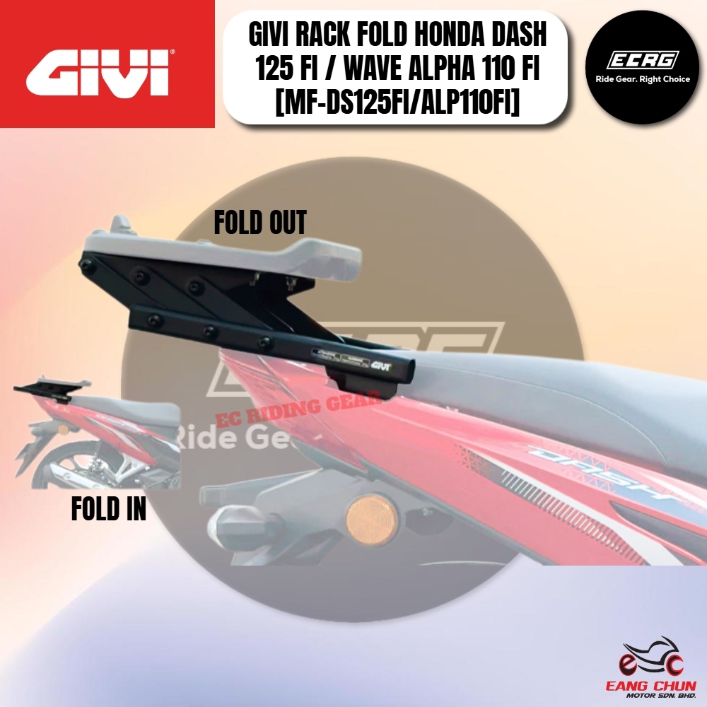 GIVI RACK FOLD HONDA DASH 125 FI / WAVE ALPHA 110 FI [MF-DS125FI ...
