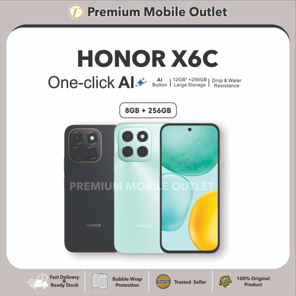 HONOR X6c | 8+8 (16GB) RAM + 256GB ROM | ORIGINAL BY HONOR Malaysia