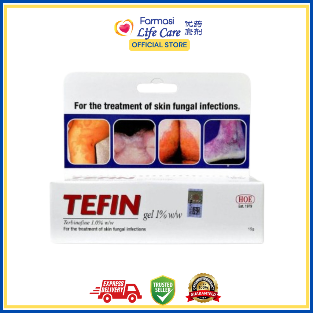 Tefin Gel 1% 15gram - Skin Fungal Treatment - Ubat Kurap | Shopee Malaysia