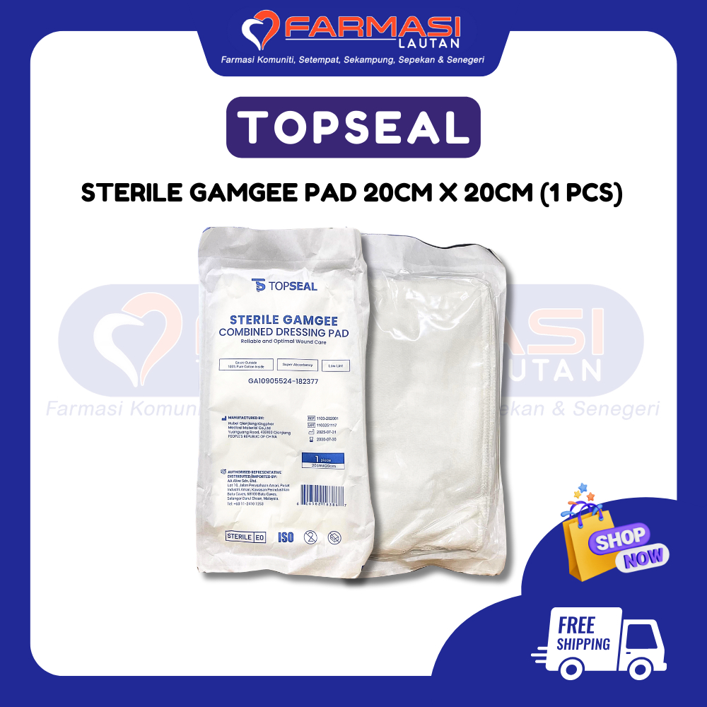 TOPSEAL STERILE GAMGEE PAD (20CM X 20CM) 1 PCS | Shopee Malaysia