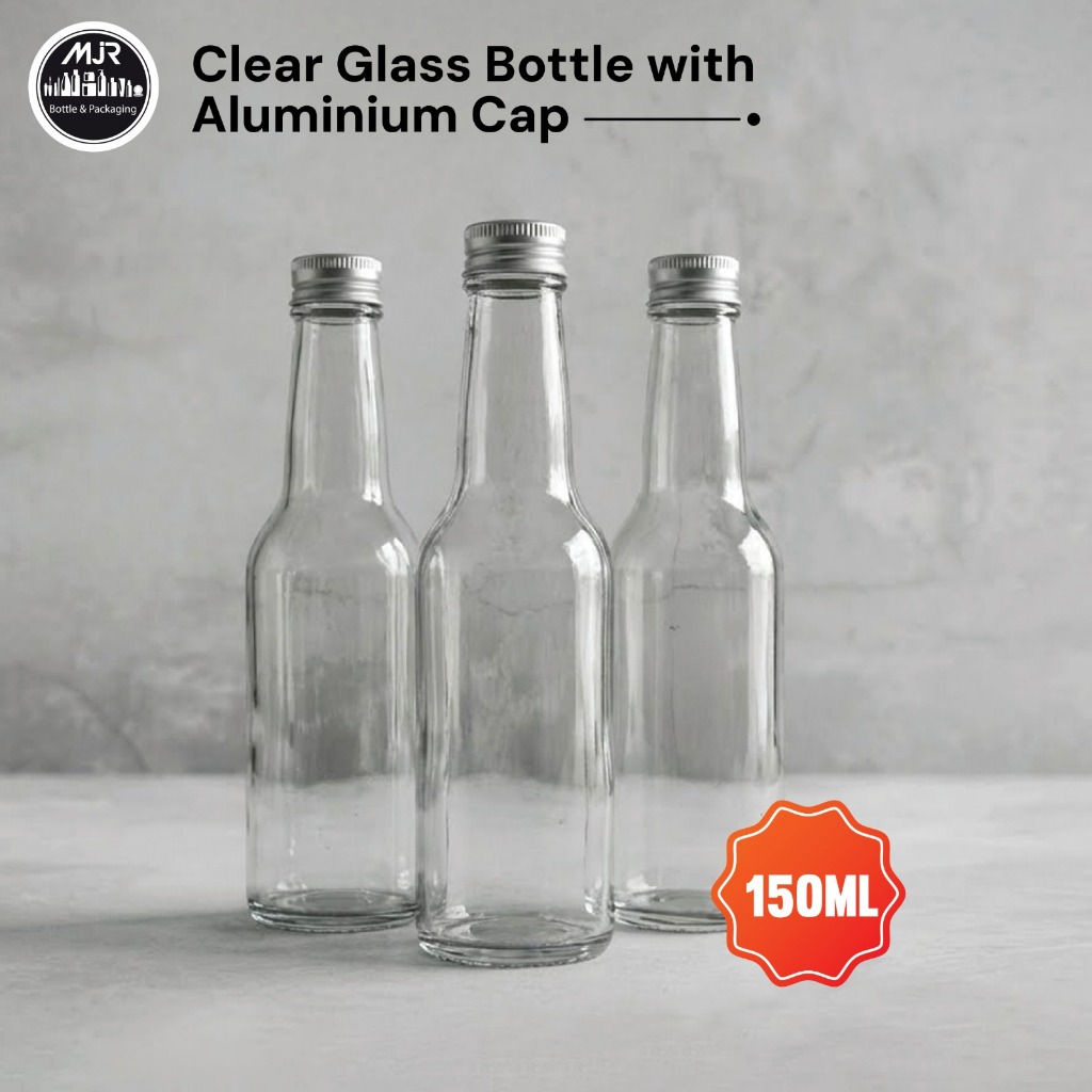 150ml Botol Kaca Madu Kelulut Tudung Skru Pulas Glass Bottle with Screw ...