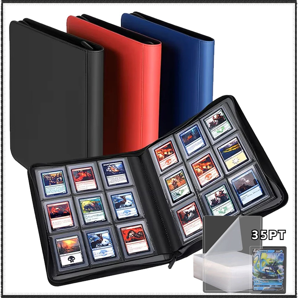 READY STOCK PU Card Collection Book 160/360/480 Slots Binder 4/9/16 Pocket  Binder | Card Album |  | Shopee Malaysia