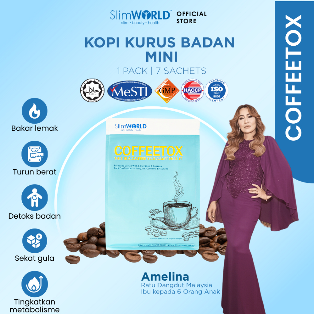 (Halal) SlimWorld CoffeeTox Best Slimming Instant Coffee 20g x 15s ...
