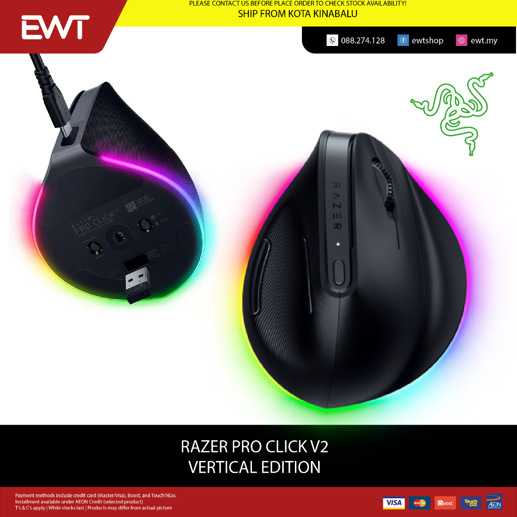 RAZER PRO CLICK V2 VERTICAL EDITION 100% ORIGINAL | Shopee Malaysia