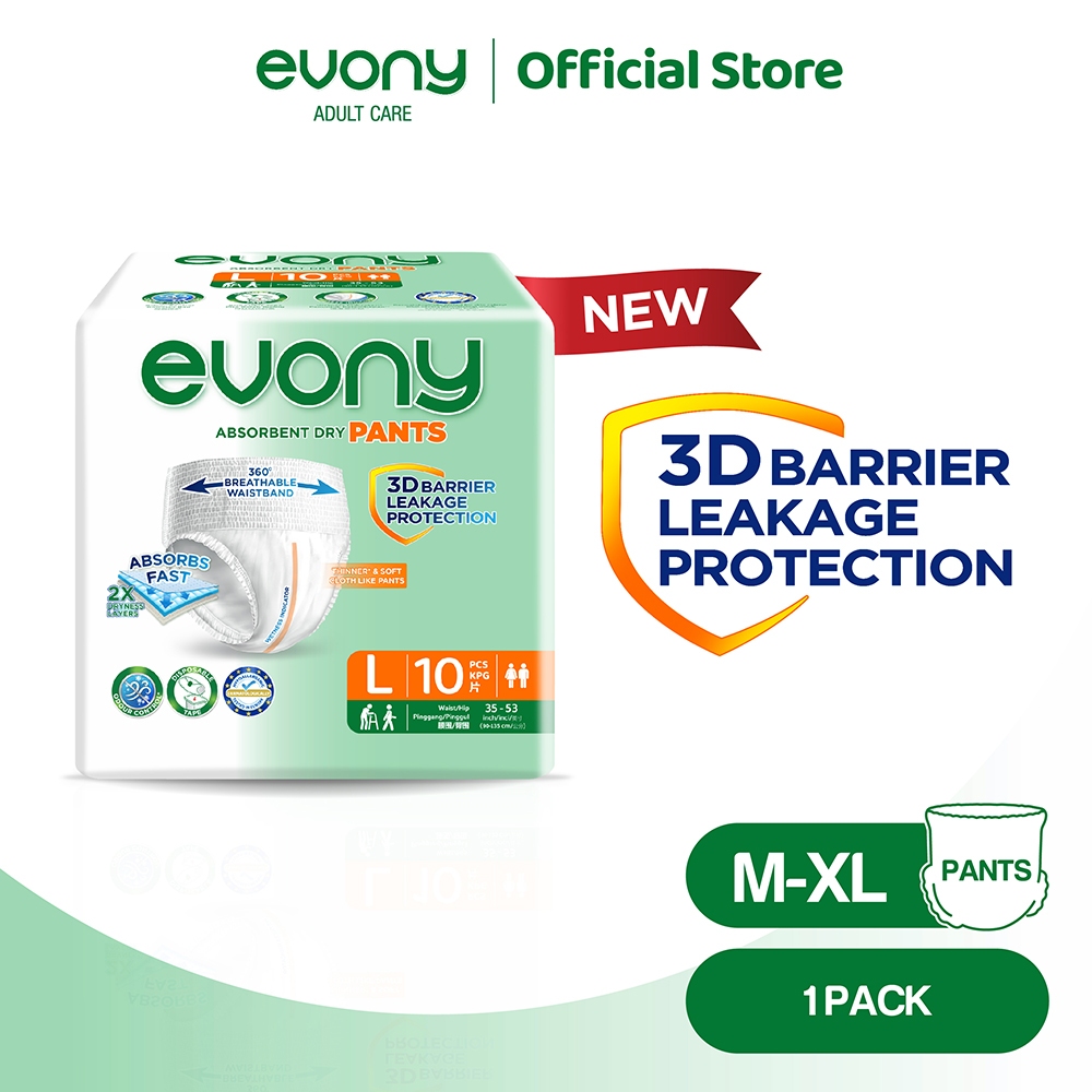 Evony Adult Diaper Pants - M10 / L10 / XL8 (1 Pack) | Shopee Malaysia