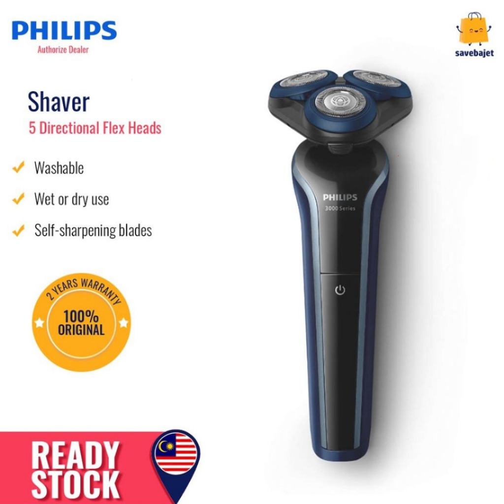 PHILIPS Pencukur Lelaki Boleh Cas Semula & Kalis Air – Basah & Kering ...