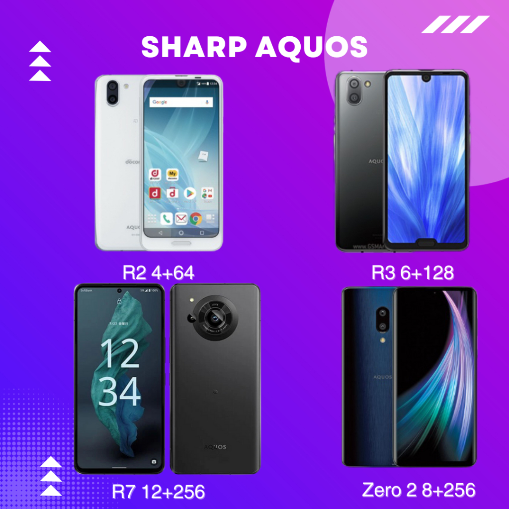 Sharp Aquos R7 & R3 & Zero 2 & Zero 6 (8+256GB) original secondhand ...