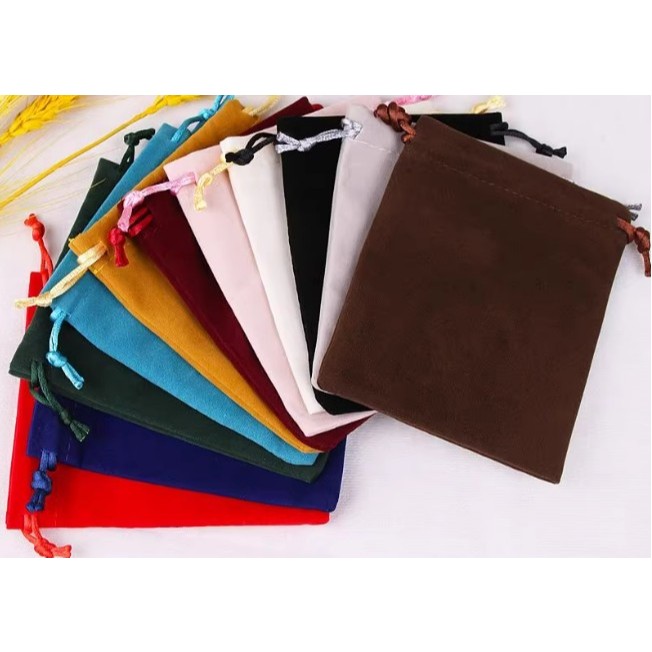 Velvet & linen drawstring pouch premium storage Bag | Shopee Malaysia