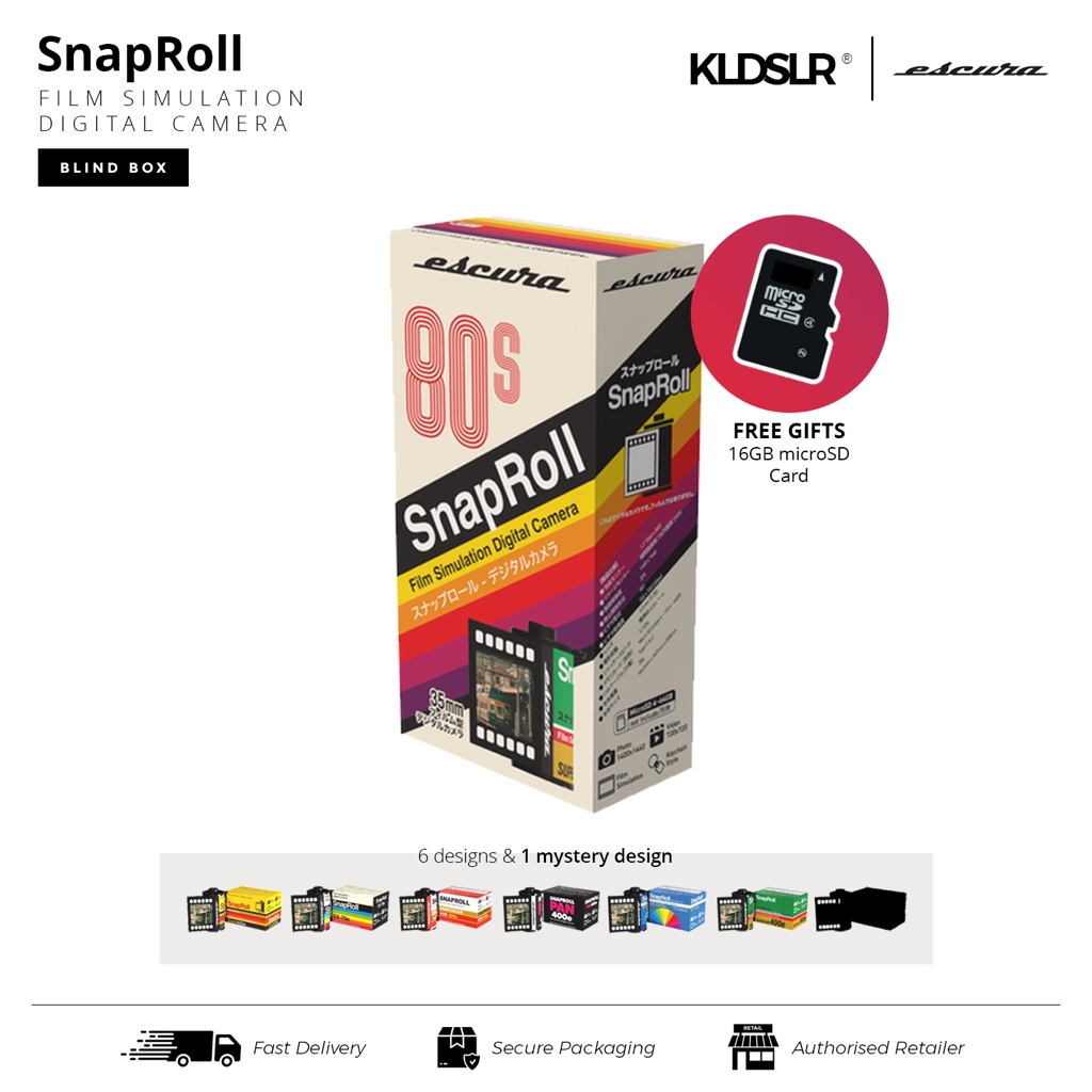 ESCURA SnapRoll Digital Camera | Film Simulation Box of 6 (No Duplicate ...