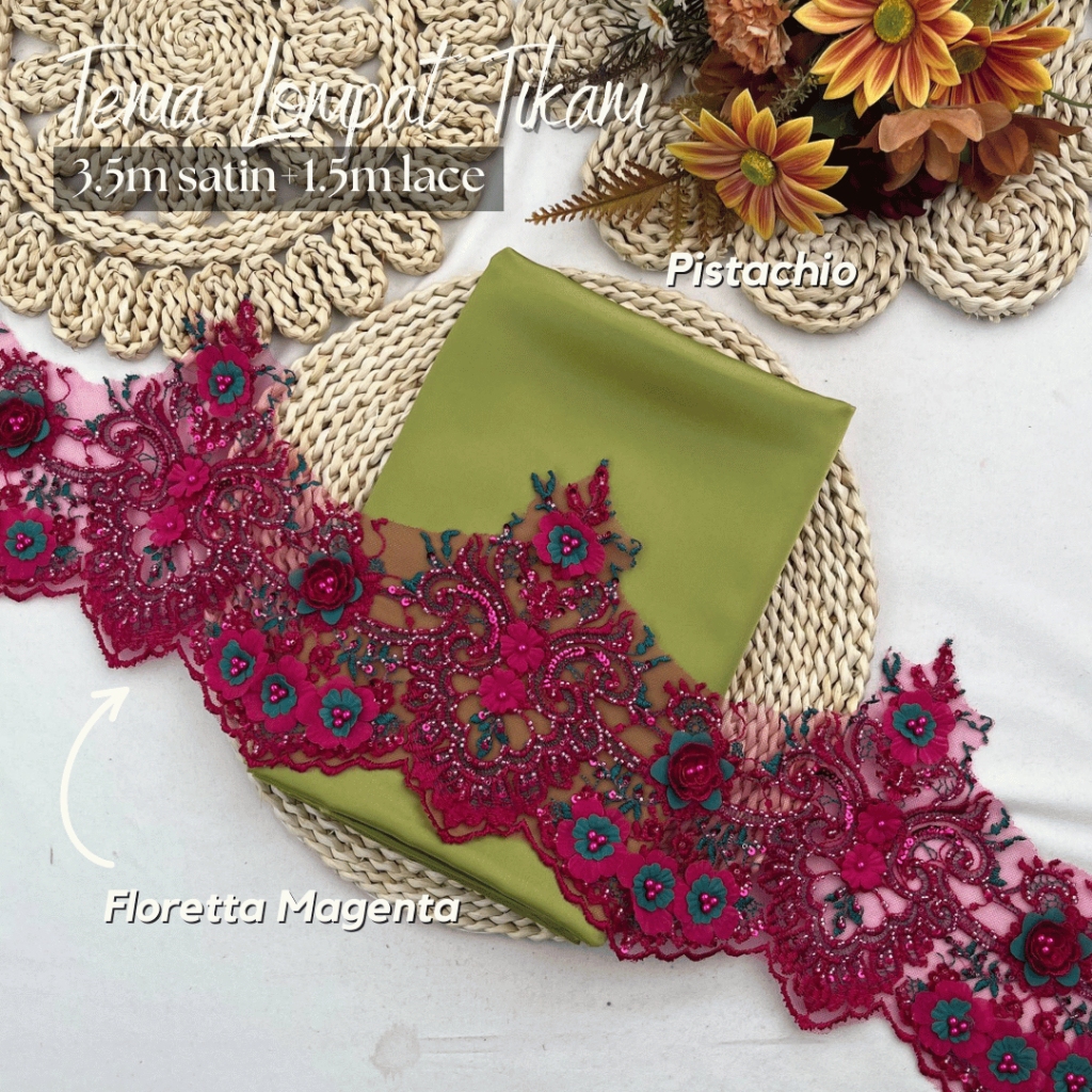 (SATIN LACE) TEMA MATCHA STRAWBERRY WARNA HOT RAYA 2026 COMBO COLOUR ...