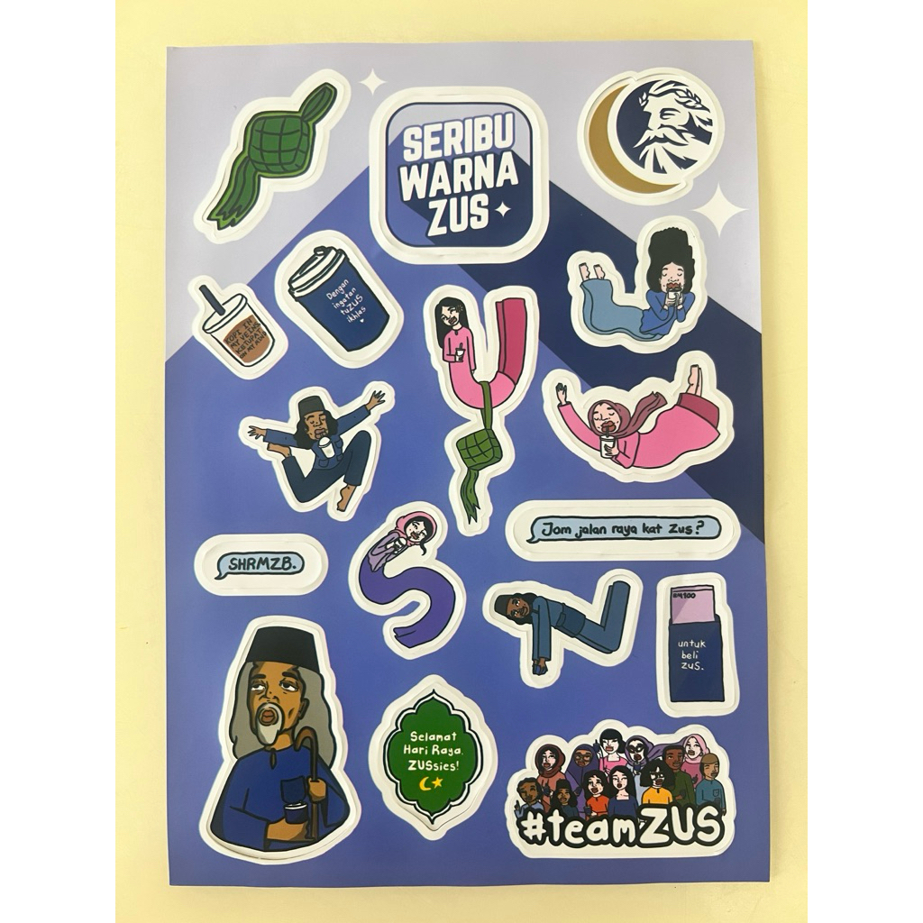 [Original | 2025 ZUS] 2D Sticker Seribu Warna Zus | SHR MZB | Team Zus ...