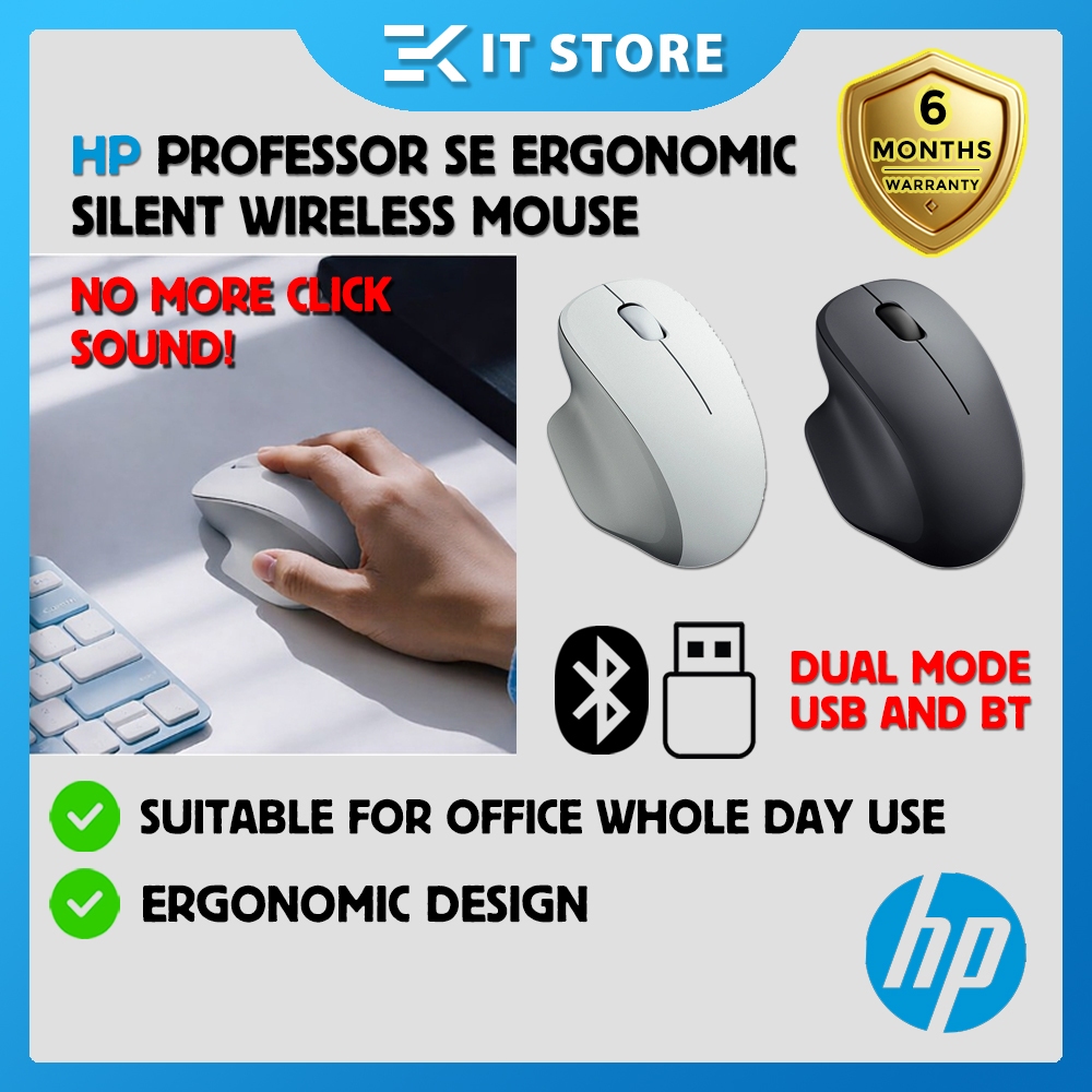 HP Professor SE Dual Mode Silent Mute USB Bluetooth Wireless Mouse for ...