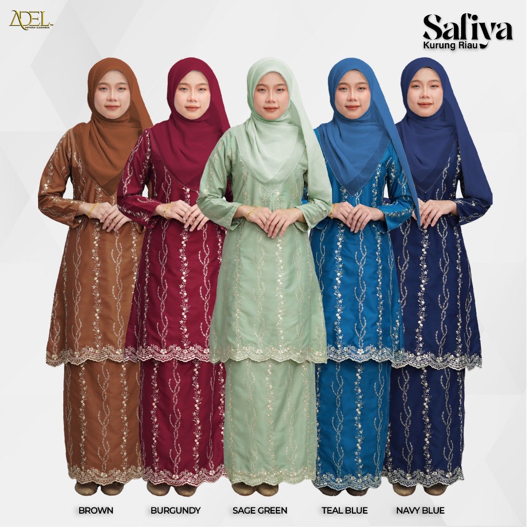 RAYA 2026 | ADEL Baju Kurung Riau Safiya Set TR Cotton Moden Perempuan ...