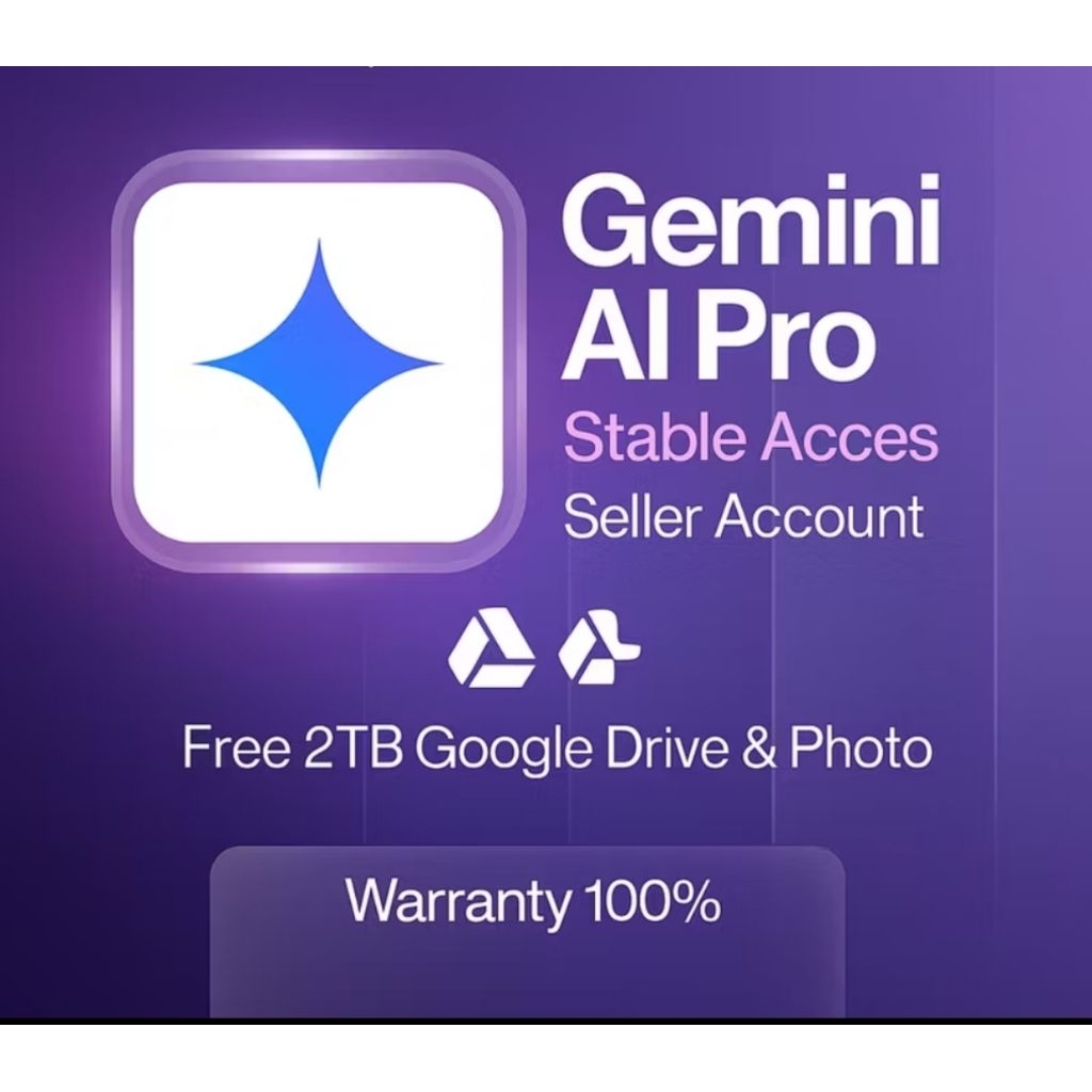 GEMINI PRO AI VEO3 || SELLER PROVIDE ACCOUNT || +2TB GOOGLE DRIVE ...