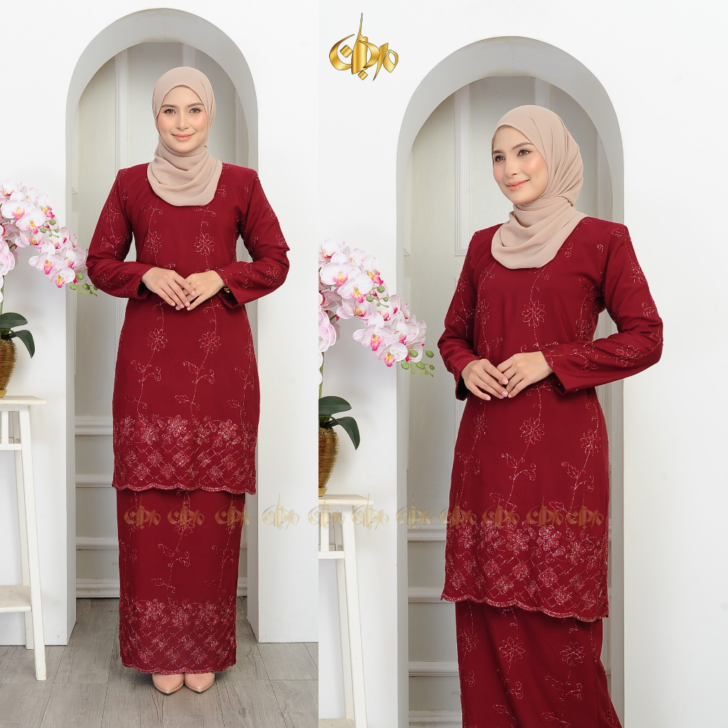 BAJU KURUNG RABIA COTTON EMBROYDERY MC232 | Shopee Malaysia
