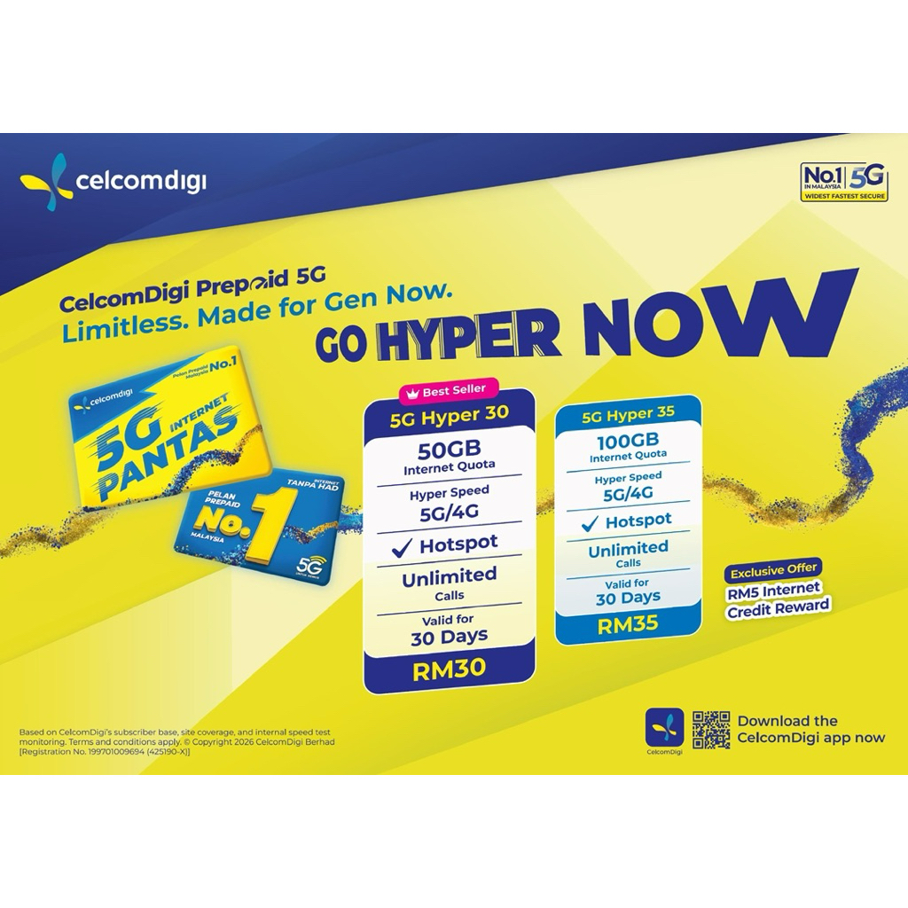 CelcomDigi Prepaid 5G High Speed Unlimited Data | Shopee Malaysia