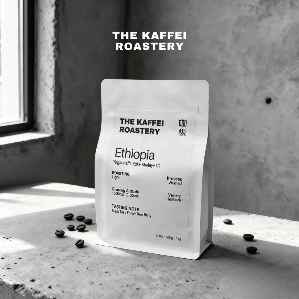 Kaffei Roastery Ethiopia Yirgacheffe Koke Shalaye G1 100 – specialty coffee beans Malaysia